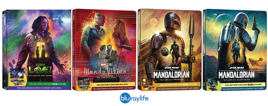 Loki Season 1, WandaVision, Mandalorian Season 1, Mandalorian Season 2 4K UHD Steelbook Bundle