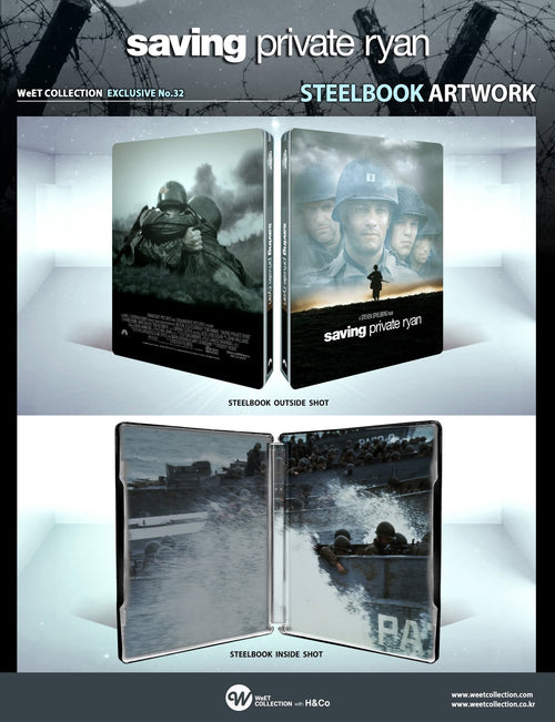 Saving Private Ryan 4K + Blu-ray + Bonus Blu-ray Steelbook WeET Collection Exclusive #32 Quarter Slip C - PREORDER