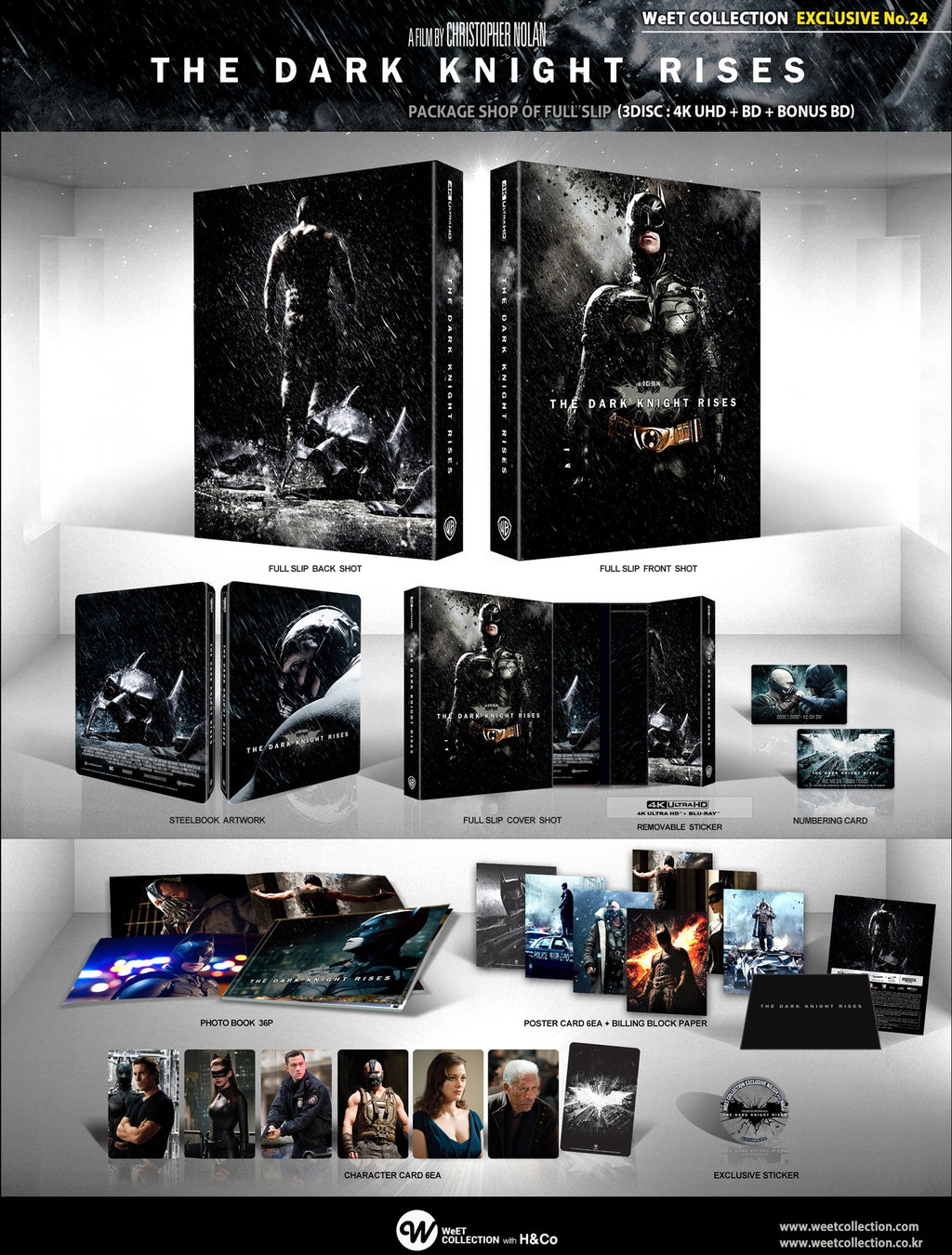 The Dark Knight Rises 4K+2D Blu-ray Steelbook Collection WeET Exclusive #24 Fourreau