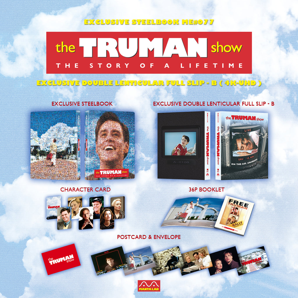 The Truman Show 4K Blu-ray Steelbook Manta Lab Exclusive ME#77 Double Lenticulaire Full Slip B