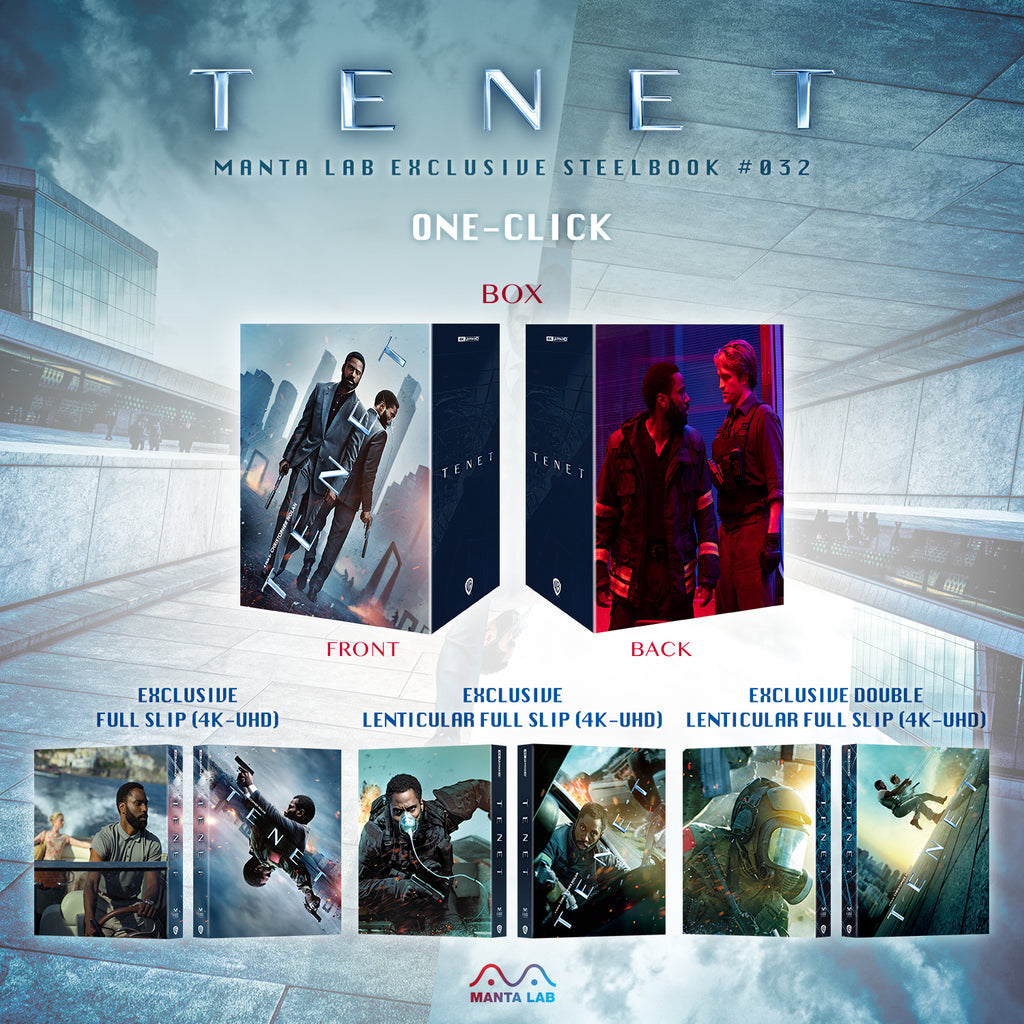 Tenet 4K Blu-ray Steelbook Manta Lab Exclusive ME#32 One Click Box Set *LOW NUMBER #007*