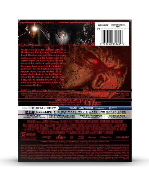 The Descent: Part 2 4K Blu-ray Steelbook  (4K Ultra HD + Blu-ray + Digital) - PREORDER