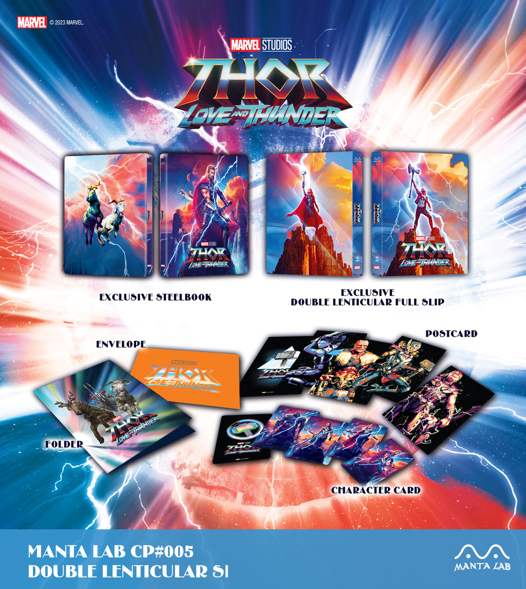 Thor : Love and Thunder Steelbook (sans disque) Steelbook Manta Lab Exclusive MCP#005 HDN GB Précommande Double Lenticular Slip