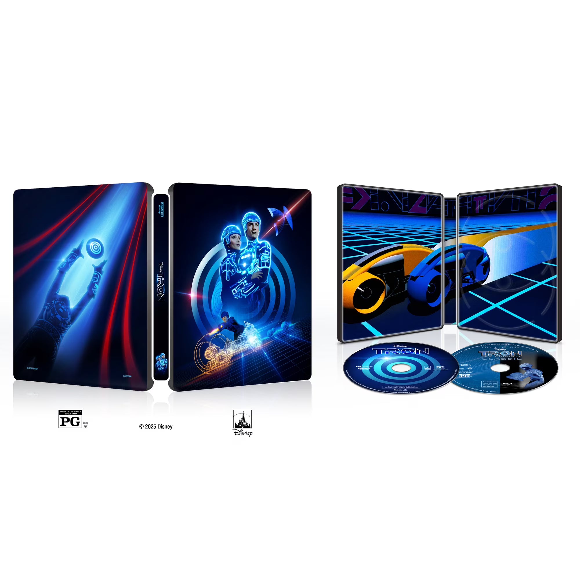Coffret Steelbook 4K Ultra HD Tron et Tron Legacy + Blu-ray + Digital 4K