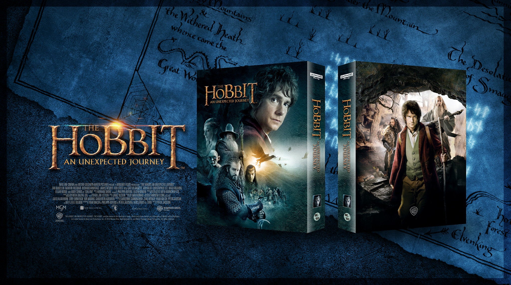 The Hobbit Trilogy 4K Blu-ray Steelbook Blufans Exclusive #103 #104 #105 Triple Box Set