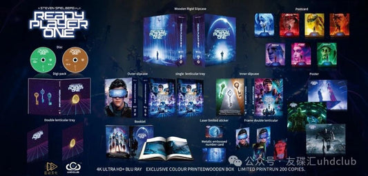 Ready Player One 4K + (BD) Digipak Wooden Box Set UC23 UHD Club Limited Edition