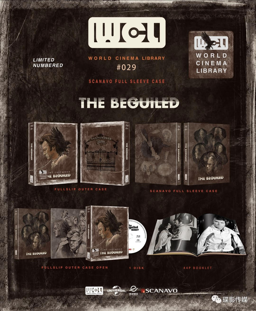 The Beguiled Blu-ray World Cinema Library WCL#029 Limited Edition