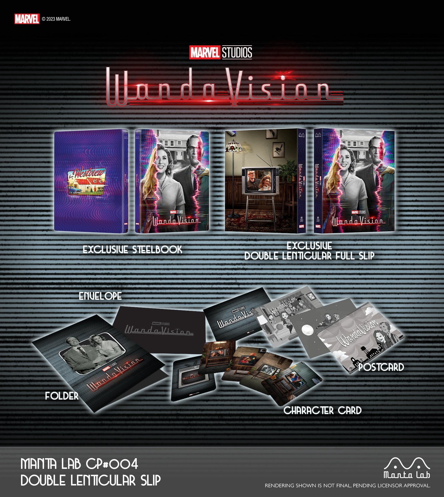 Coffret Steelbook WandaVision Manta Lab MCP#004 Double Lenticulaire Fourreau Intégral (Sans Disque)
