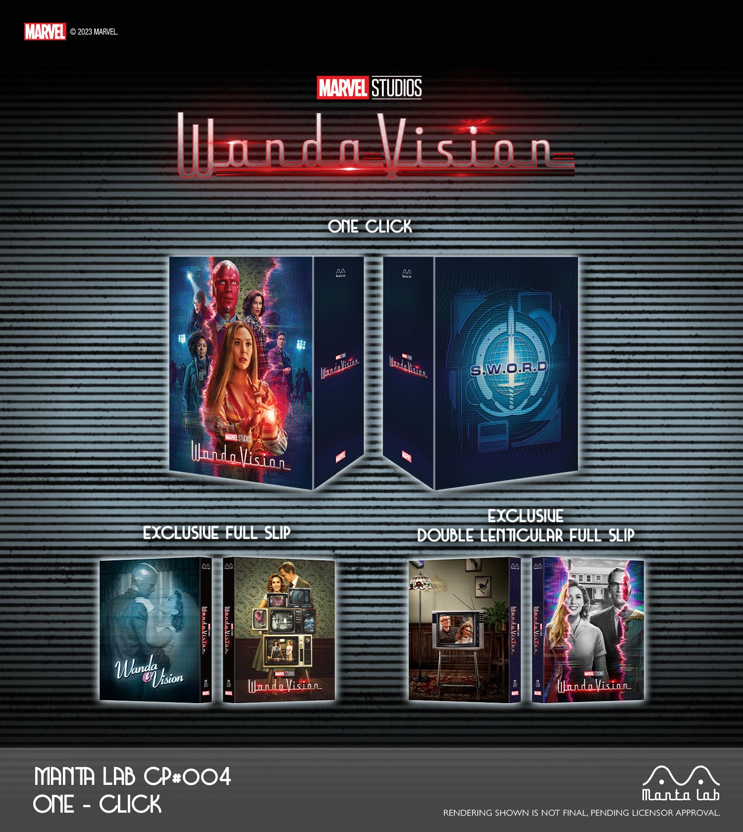 Coffret Steelbook WandaVision Manta Lab MCP#004 One Click (sans disque)