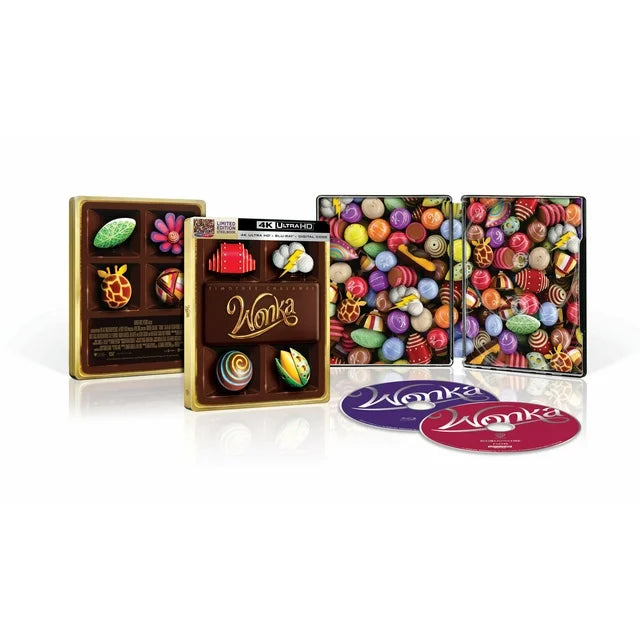 Coffret Steelbook Wonka (Exclusivité Walmart) (4K Ultra HD + Blu-ray + Copie numérique)