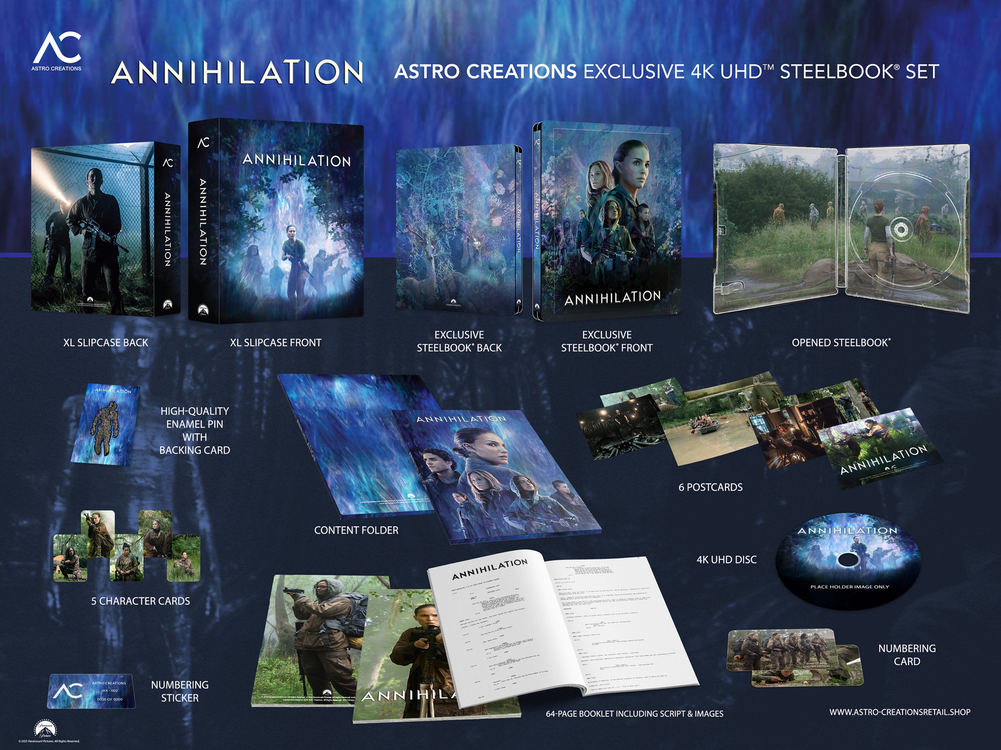 Annihilation 4K Blu-ray Steelbook Astro Creations Exclusive JAX-002 - Coffret One Click - PRÉCOMMANDE