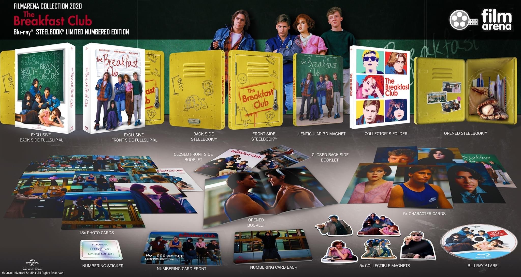 The Breakfast Club Blu-ray Steelbook Filmarena Collection #135 XL Full Slip