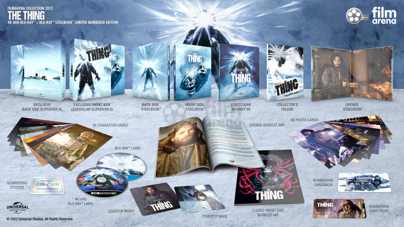 The Thing (1982) Blu-ray 4K Steelbook Collection Filmarena n° 164 Lenticulaire XL Fourreau intégral