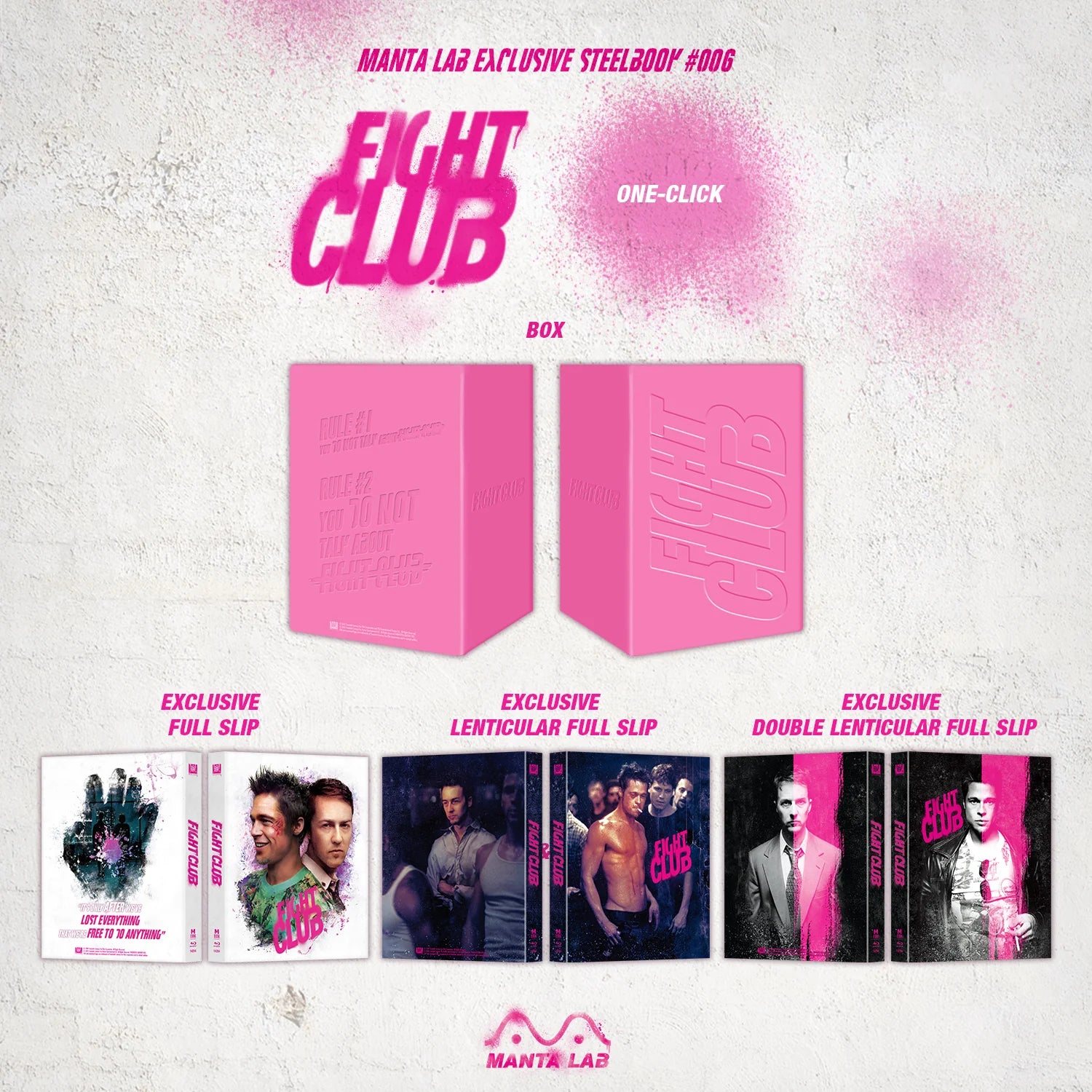 Coffret Steelbook Blu-ray Fight Club Manta Lab Exclusive ME#6 One Click