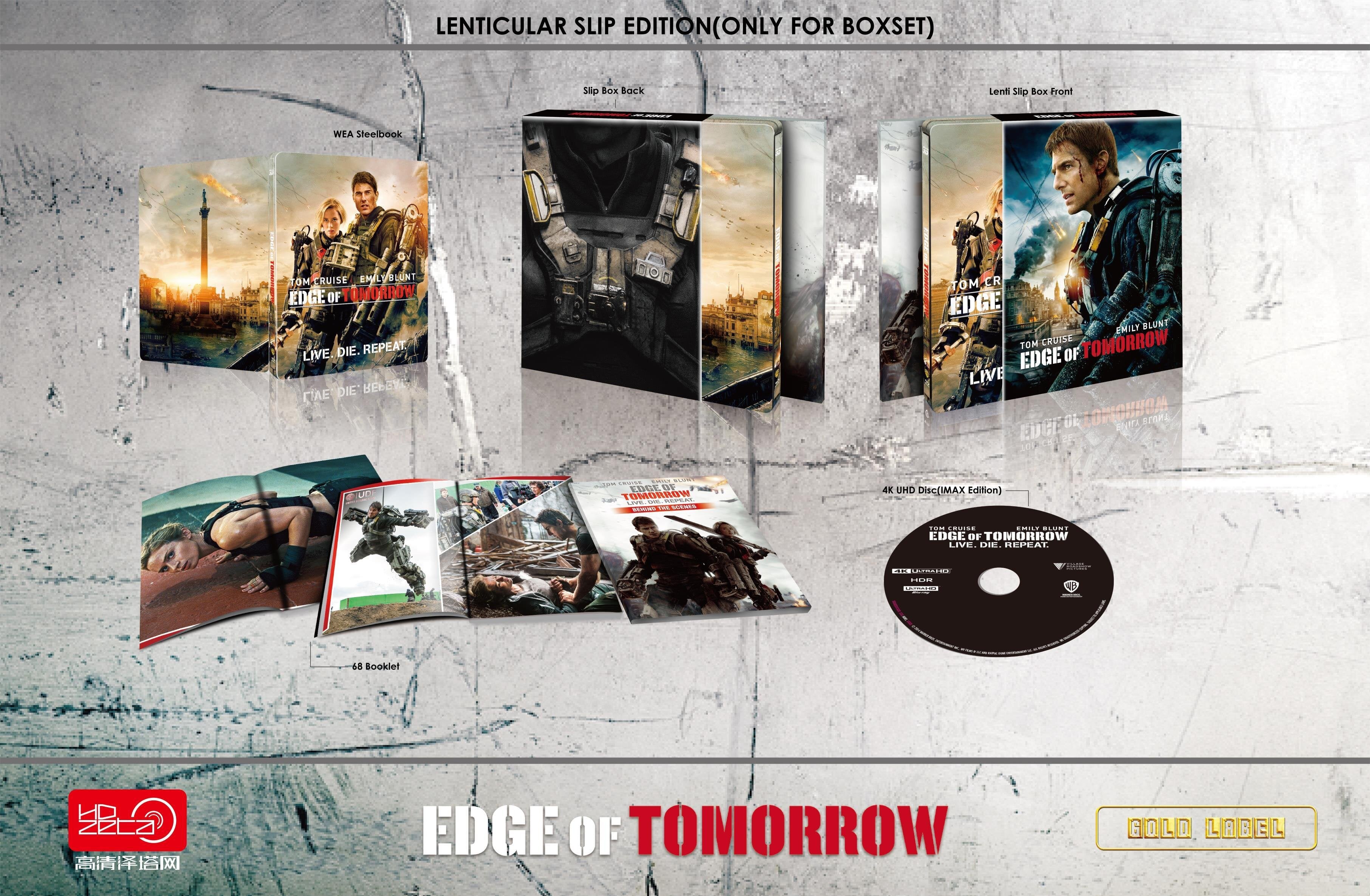 Coffret Steelbook 4K Blu-ray HDZeta exclusif One Click Edge Of Tomorrow / Live Die Repeat