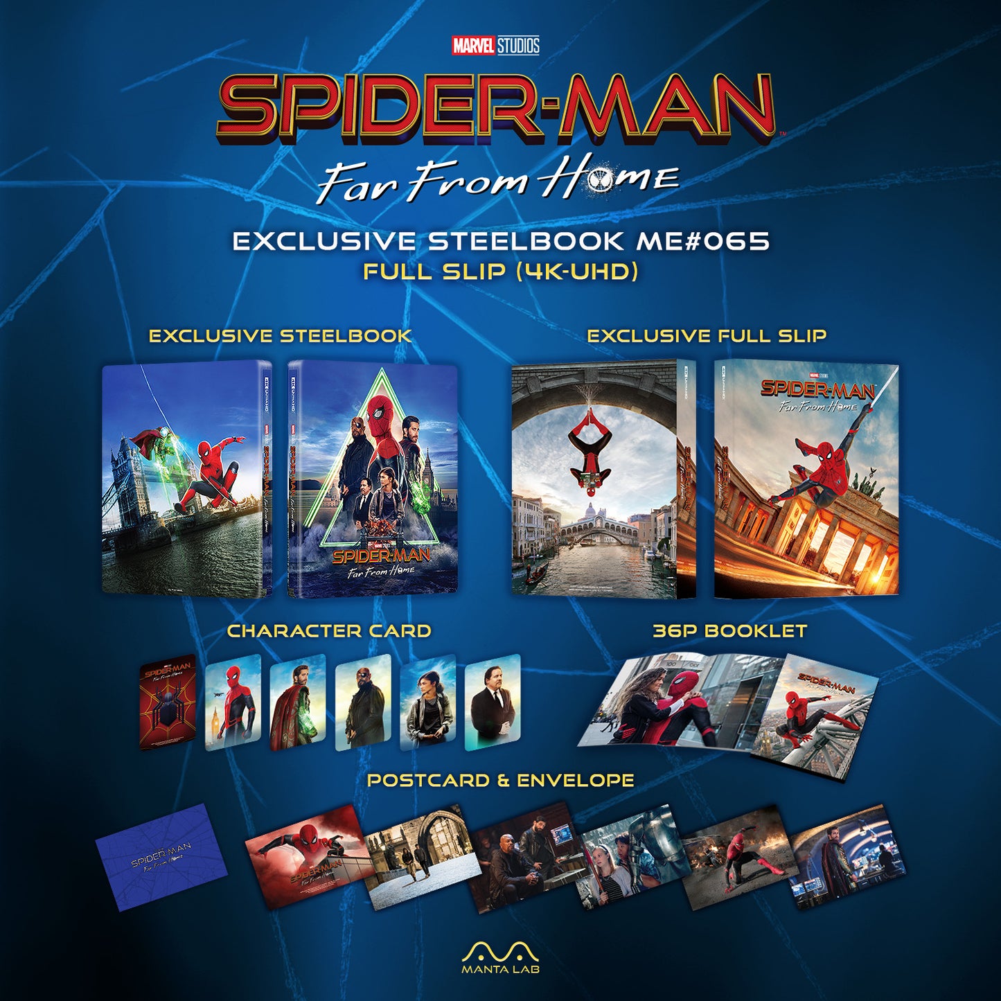 Spider-Man: Far From Home 4K Blu-ray Steelbook Manta Lab Exclusive ME#65 HDN GB Pre-Order One Click