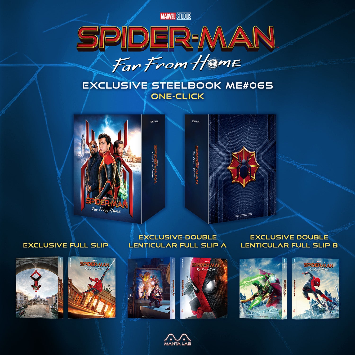 Spider-Man: Far From Home 4K Blu-ray Steelbook Manta Lab Exclusive ME#65 HDN GB Précommandez en un clic