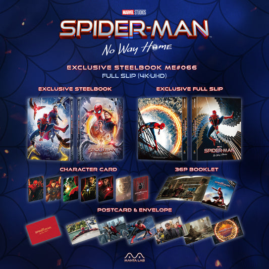 Spider-Man: No Way Home 4K Blu-ray Steelbook Manta Lab Exclusive ME#66 HDN GB Pre-Order Full Slip
