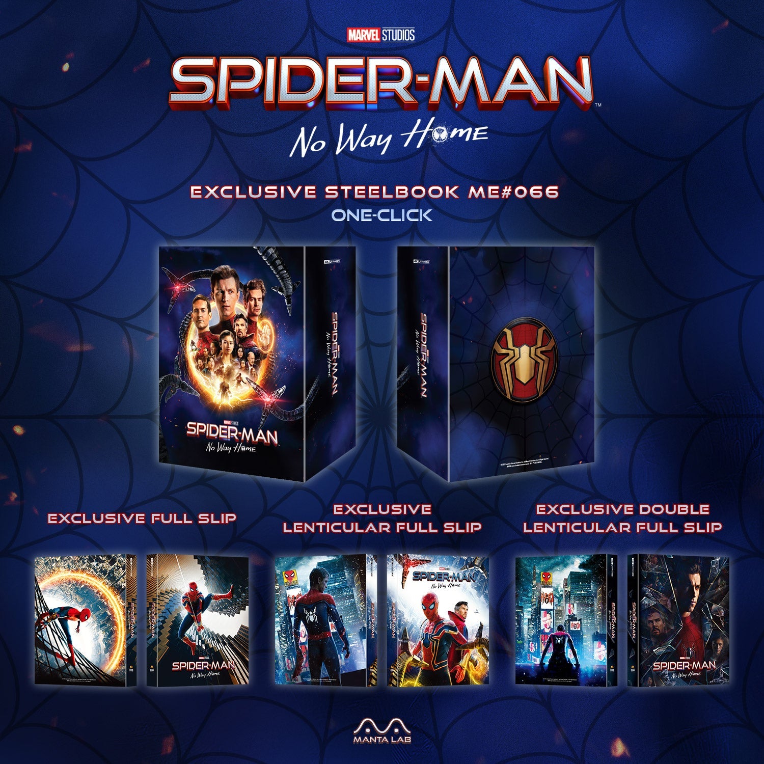 Spider-Man : No Way Home 4K Blu-ray Steelbook Manta Lab Exclusive ME#66 One Click