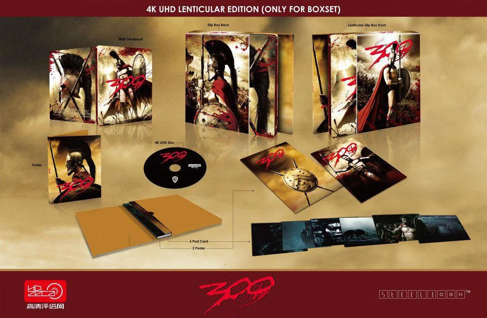 300 4K Blu-ray Steelbook HDzeta Exclusive Gold Label One Click Box Set
