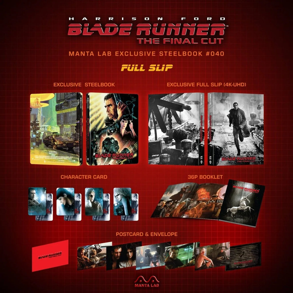 Blade Runner 4K Blu-ray Steelbook Manta Lab Exclusive ME#40 Full Slip