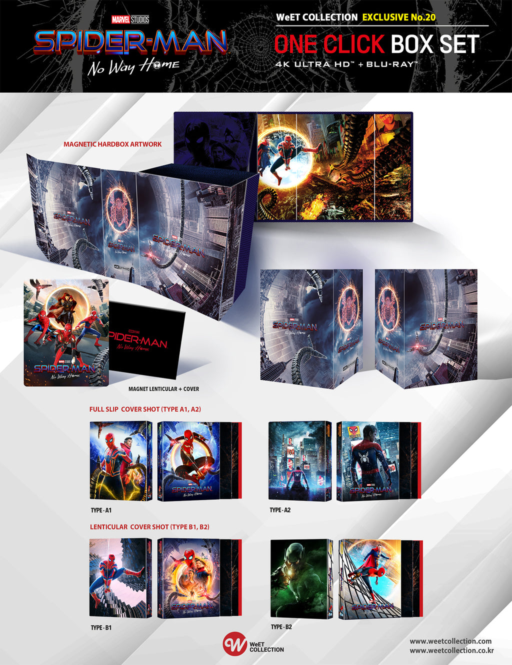 Spider-Man : No Way Home 4K Blu-ray Steelbook WeET Collection Exclusive #20 Coffret One Click - PRÉCOMMANDE