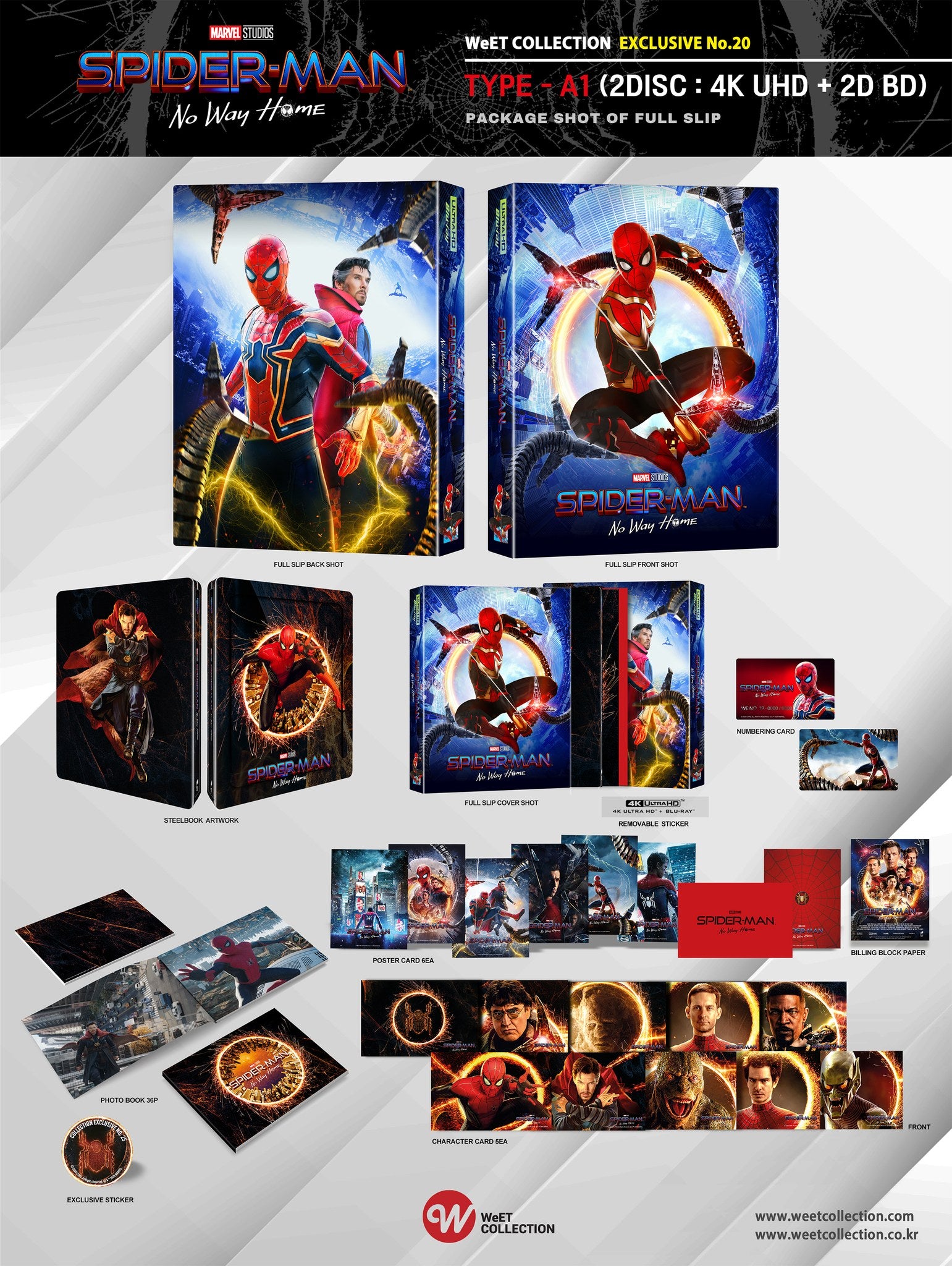 Spider-Man : No Way Home 4K Blu-ray Steelbook Collection WeET Exclusive #20 Full Slip A1 - PRÉCOMMANDE