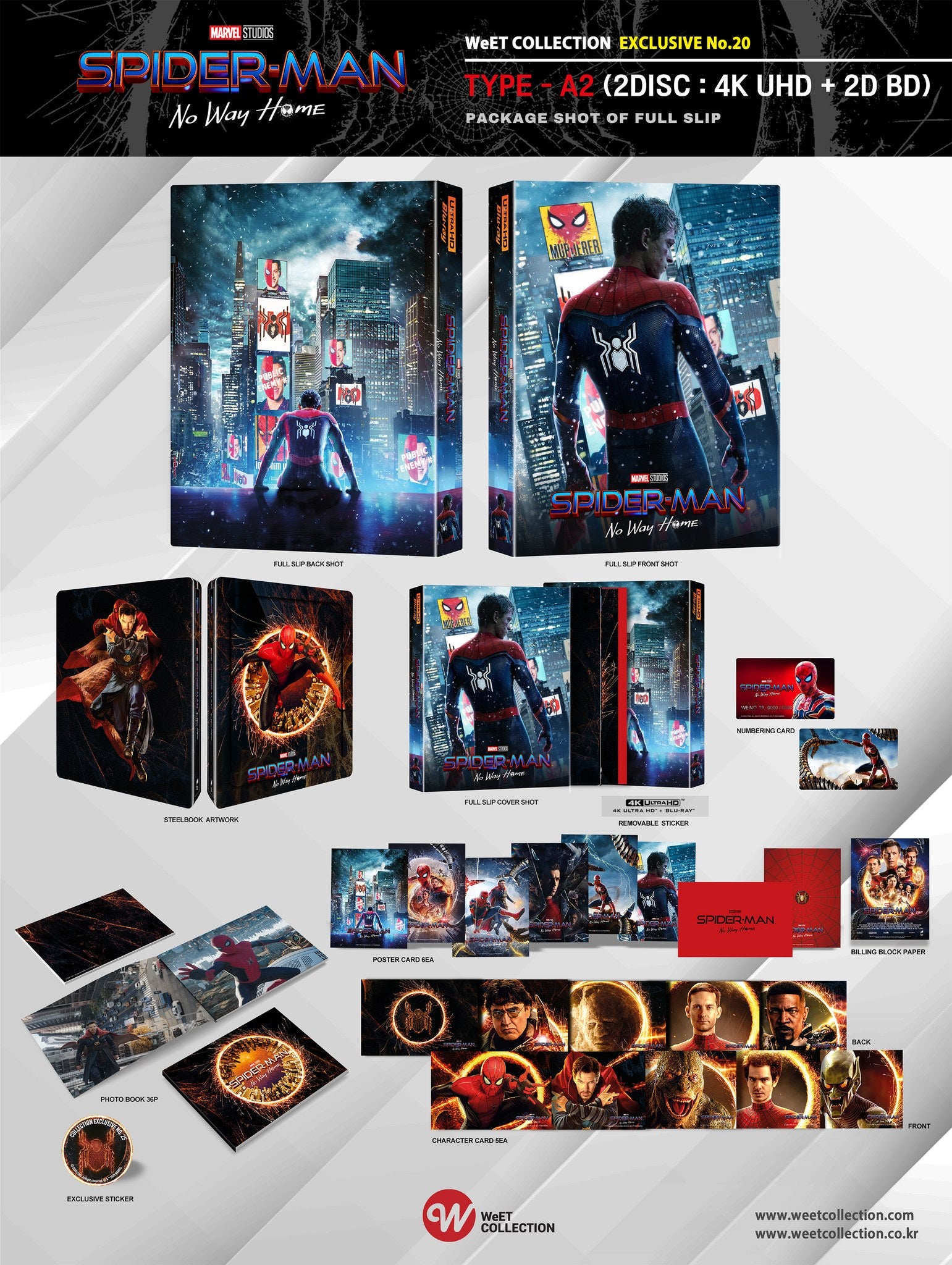 Spider-Man : No Way Home 4K Blu-ray Steelbook Collection WeET Exclusive #20 Full Slip A2 - PRÉCOMMANDE