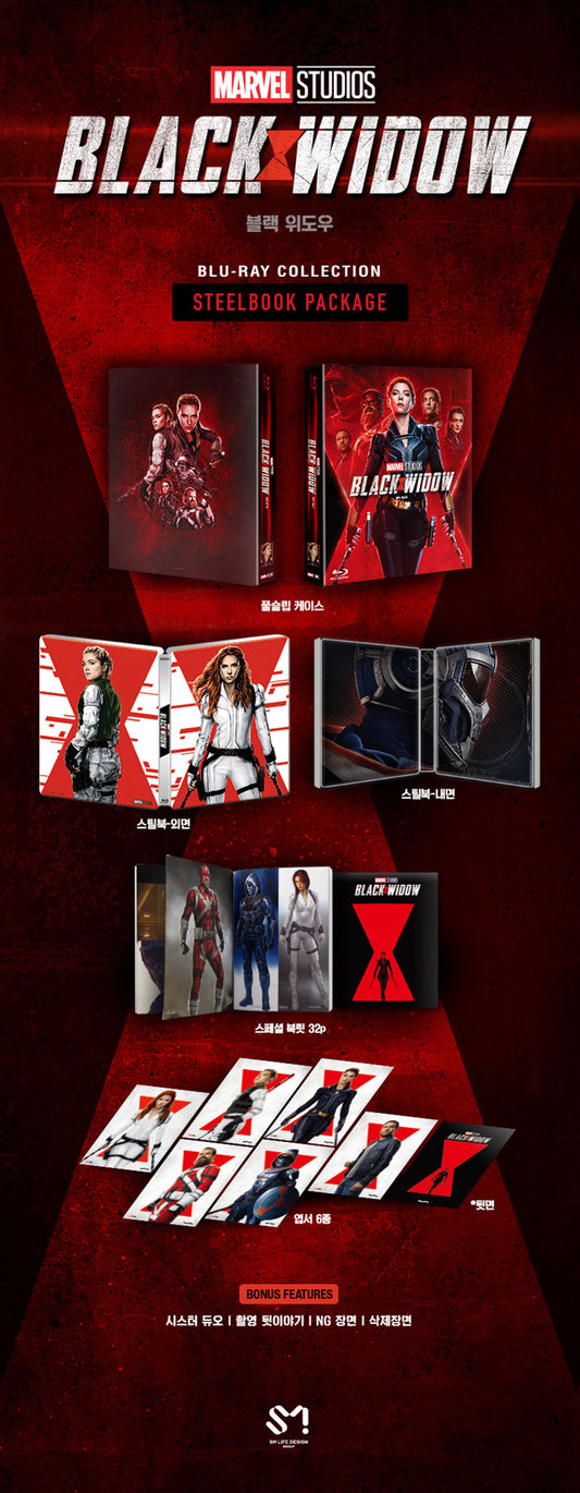 Black Widow Blu-ray Steelbook SM Life Design Exclusive Full Slip