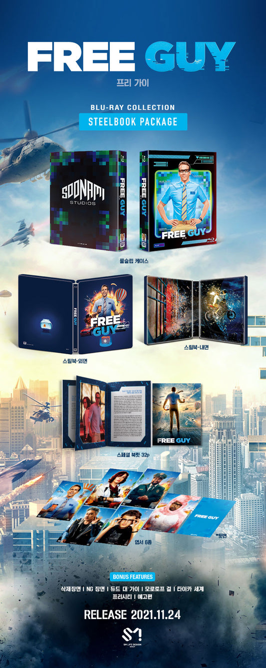 Free Guy Blu-ray Steelbook SM Life Design Exclusive Full Slip