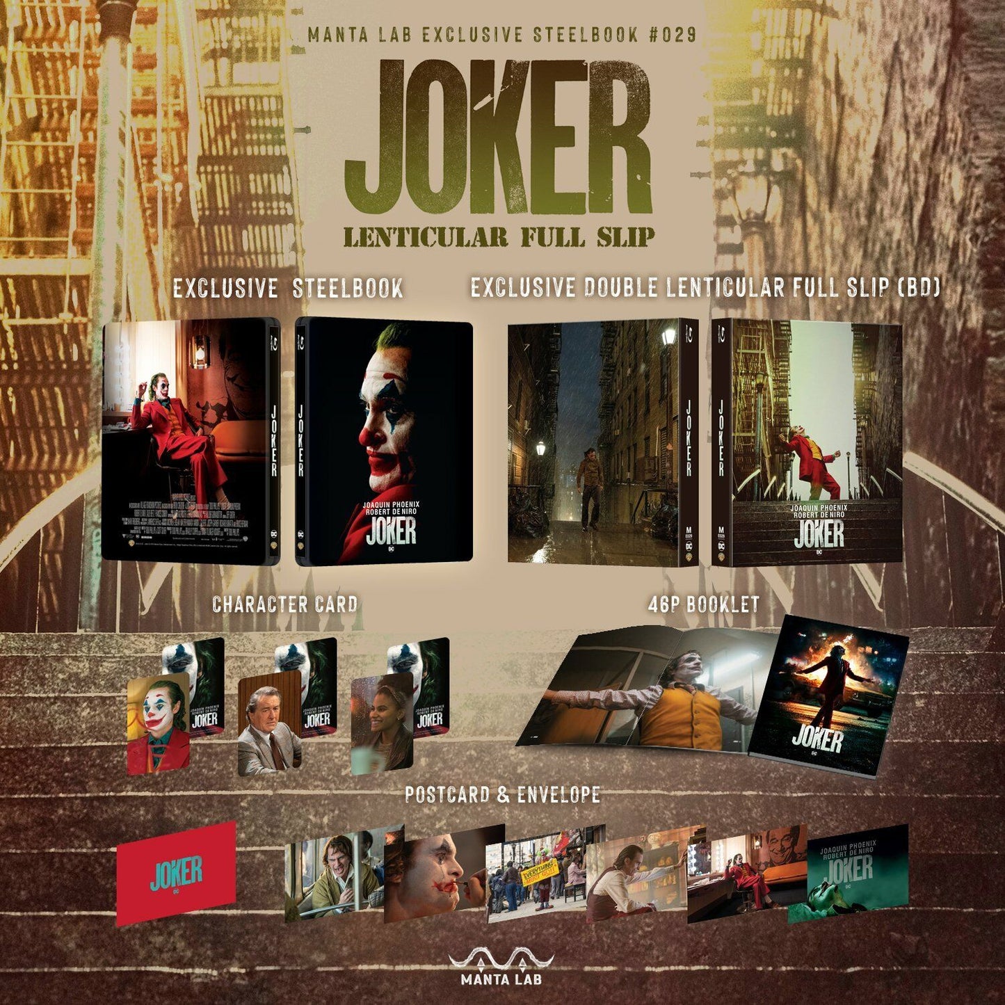 Joker 4K Blu-ray Steelbook Manta Lab Exclusive ME#29 One Click Box Set