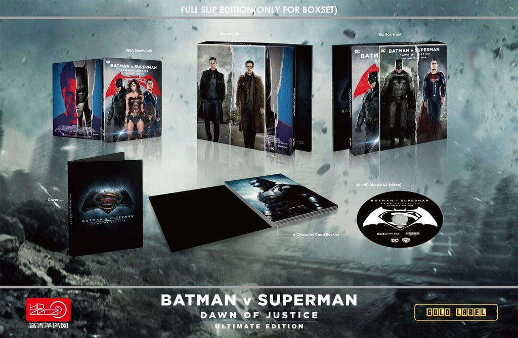 Batman v Superman : L'Aube de la Justice - Coffret Steelbook 4K Blu-ray HDZeta Exclusive Gold Label