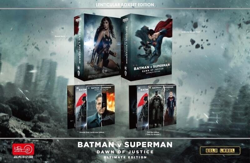 Batman v Superman : L'Aube de la Justice - Coffret Steelbook 4K Blu-ray HDZeta Exclusive Gold Label