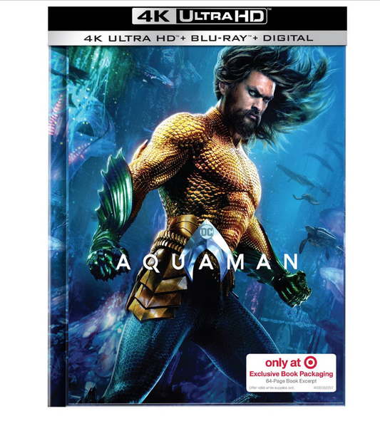 Aquaman  4K UHD + Blu-ray + Digital Target Exclusive 64 Page Digibook