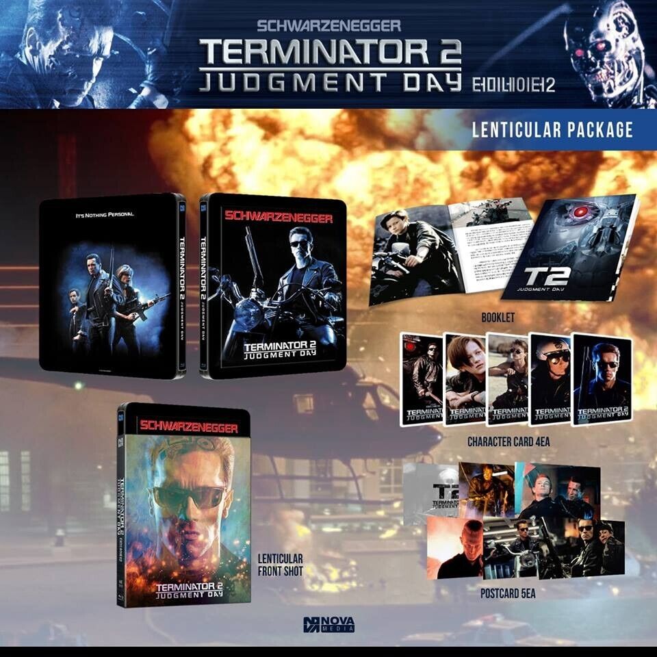 Terminator 2: Judgement Day Blu-ray Steelbook Novamedia Exclusive #10 Lenticular Slip