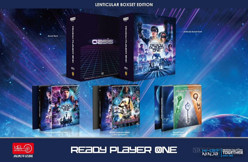 Coffret Steelbook Blu-ray 4K+3D+2D Ready Player One HDzeta Exclusive Gold Label One Click