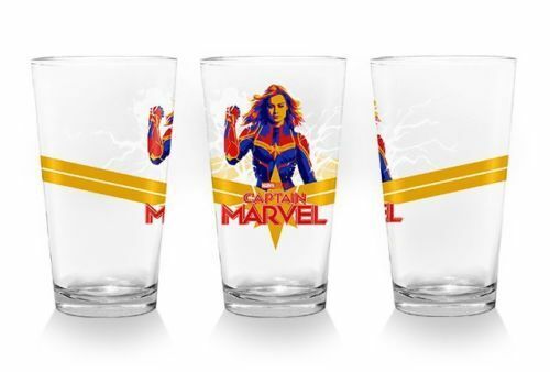 Captain Marvel Alamo Drafthouse MONDO Pint Glass Exclusive Matt Taylor Art 2019