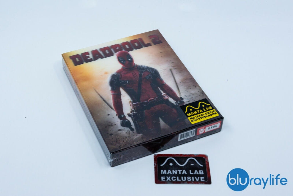 Blu-ray SteelBook Deadpool 2, édition exclusive Manta Lab ME#20, double lenticulaire