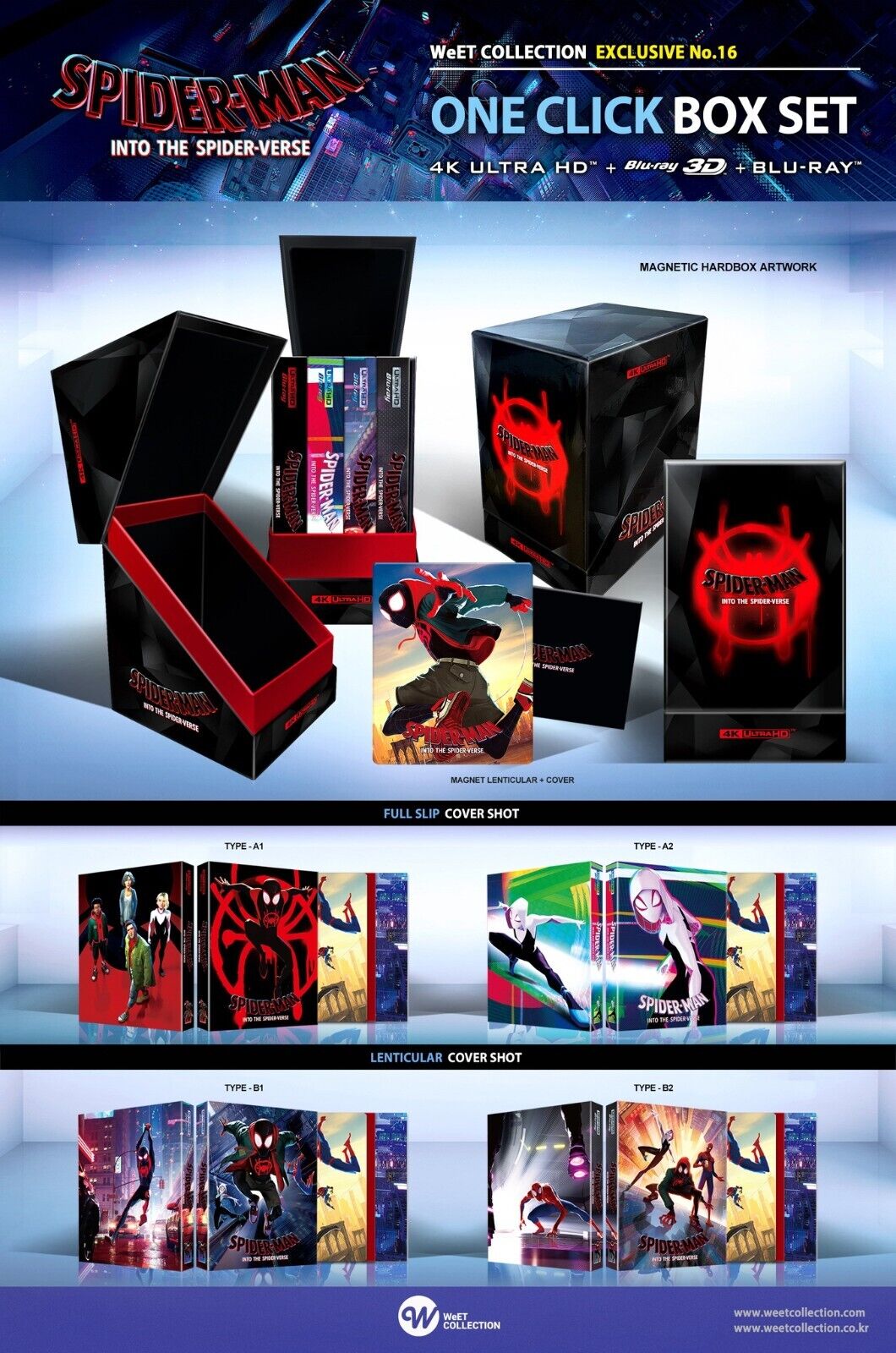 Spider-Man: Into the Spider-Verse 4K Blu-ray Steelbook WeET Collection Exclusive #16 One Click Box Set