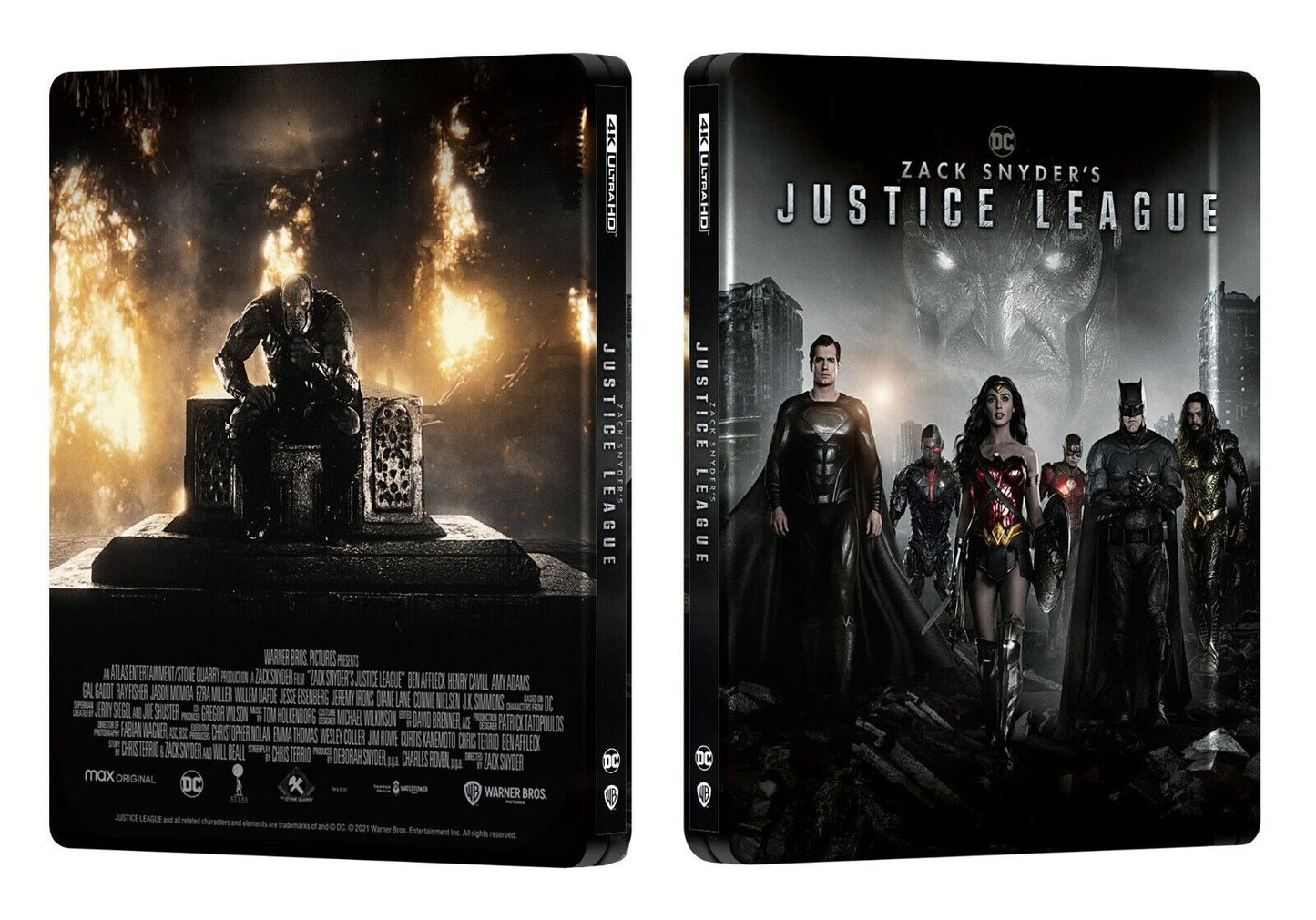 Zack Snyder's Justice League 4K Blu-ray Steelbook Manta Lab Exclusive ME#39 Lenticular Full Slip