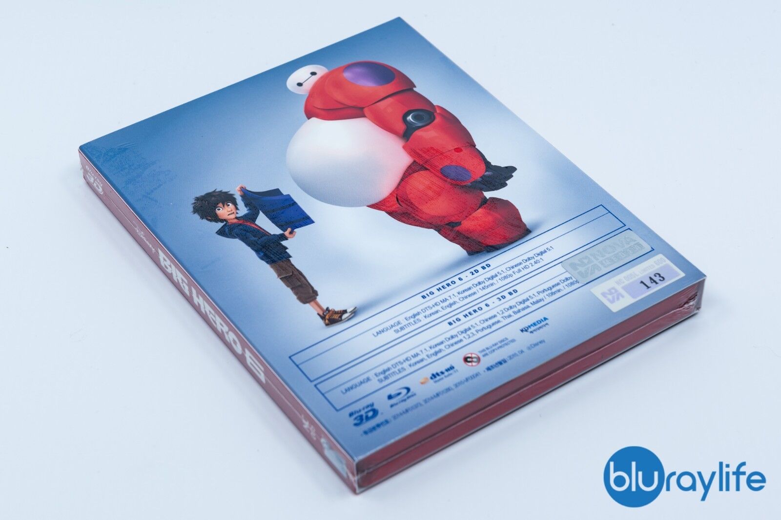 Big Hero 6 Blu-ray 3D+2D Blu-ray SteelBook Novamedia Choice n° 5 avec pochette lenticulaire