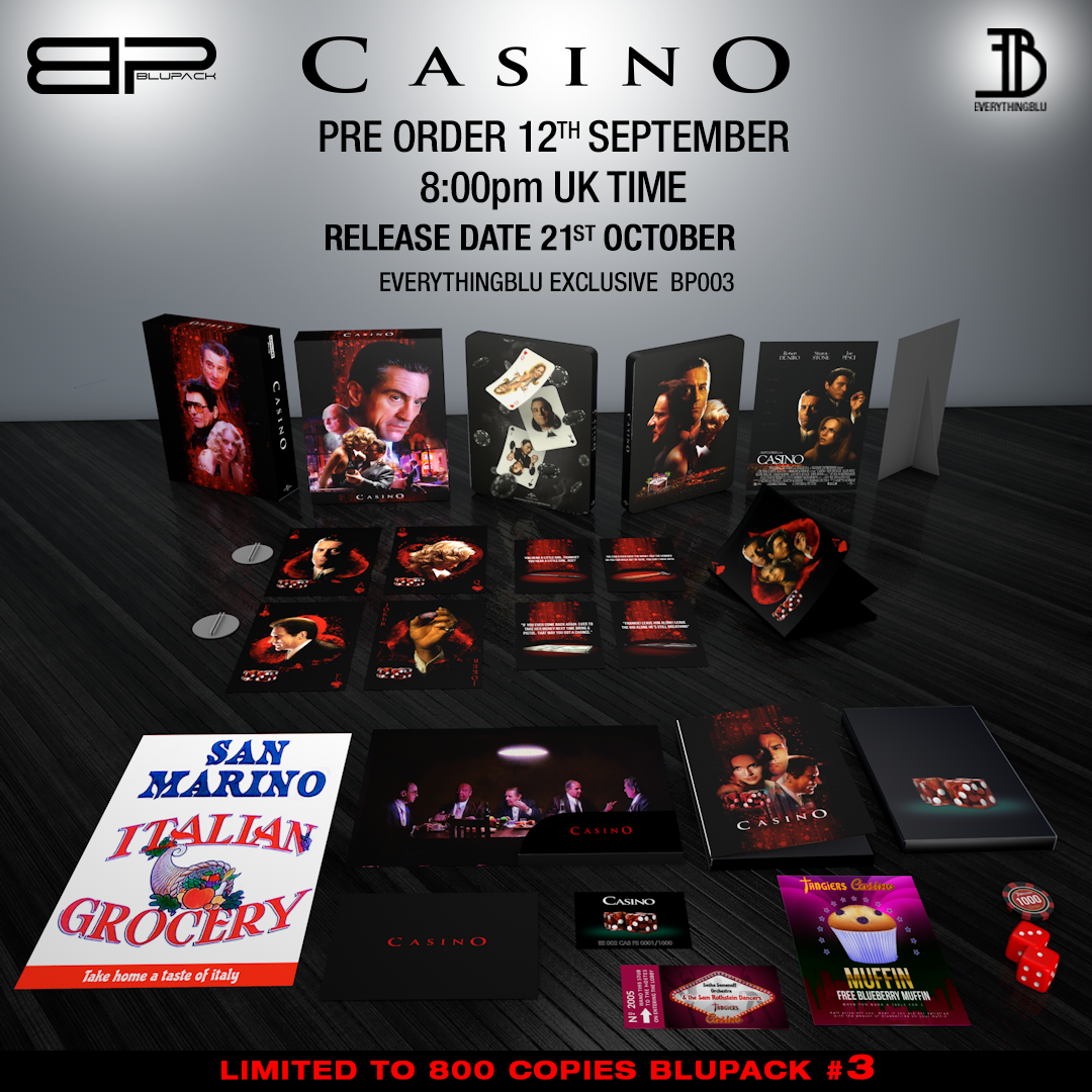 Casino 4K Blu-ray Steelbook EverythingBlu BP#003 Exclusive Full Slip