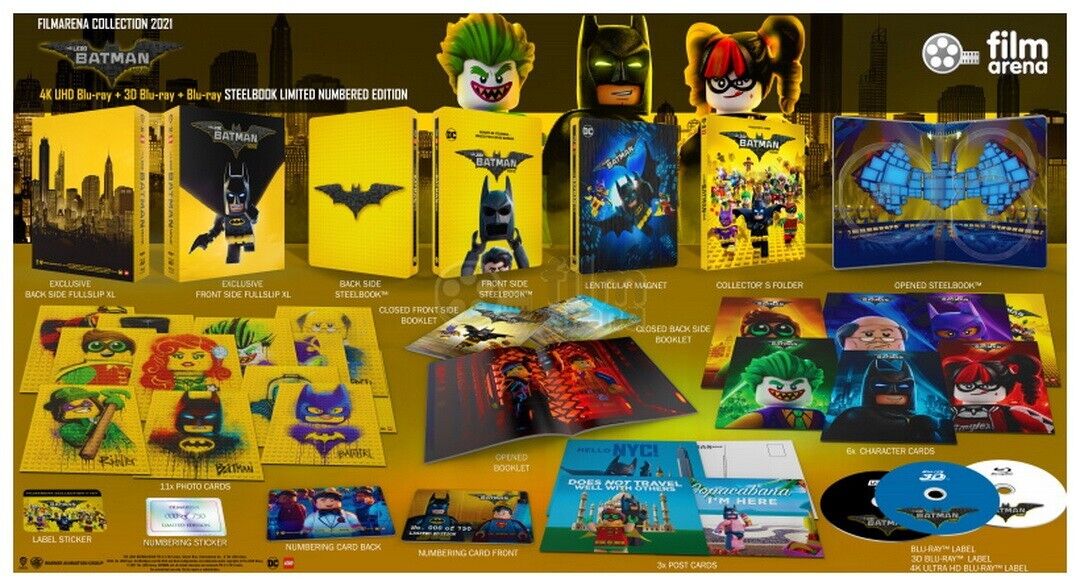 The Lego Batman Movie 4K+3D+2D Blu-Ray Steelbook Filmarena Collection