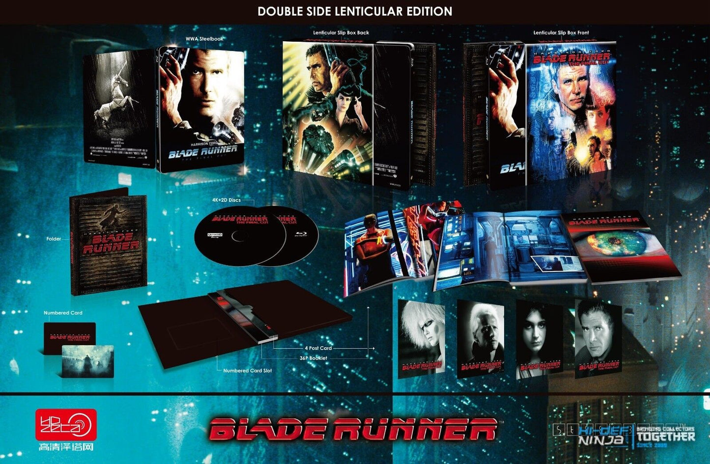 Blade Runner 4K Blu-ray Steelbook Double Lenticular Slip HDZeta Silver Label