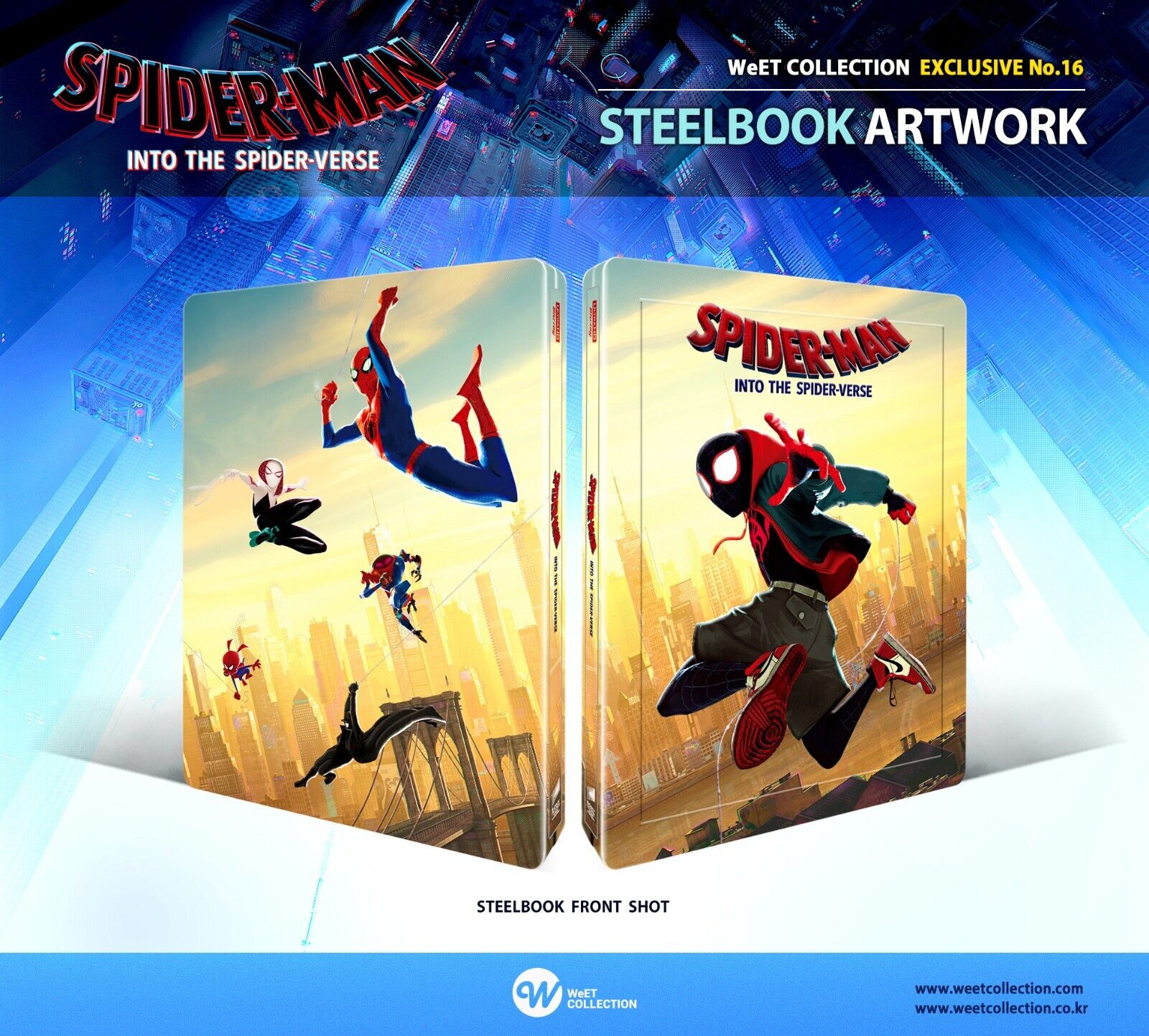 Spider-Man: Into the Spider-Verse SteelBook 4K Blu-ray Steelbook WeET Collection Exclusive #16 Lenticular Slip B1