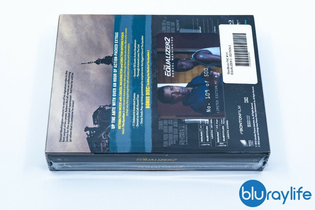 The Equalizer 2 Blu-ray Steelbook Filmarena Collection #111 E2 XL Full Slip