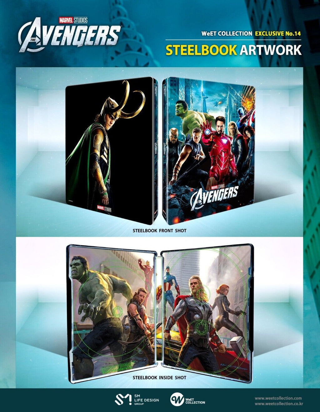 Avengers 4K+2D+3D Blu-ray SteelBook Collection WeET Exclusive #14 Lenticulaire Fourreau intégral B1