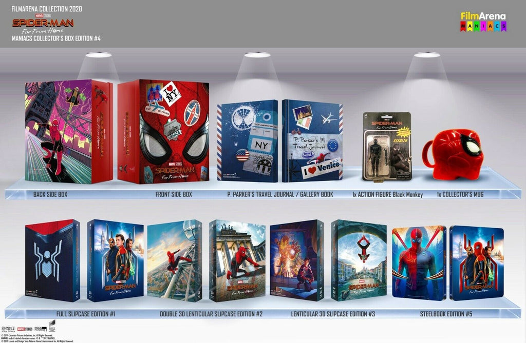 Spider-Man : Far from Home 4K+3D+2D Blu-ray Steelbook Collection Filmarena n° 128 E4 Coffret Collector Maniac