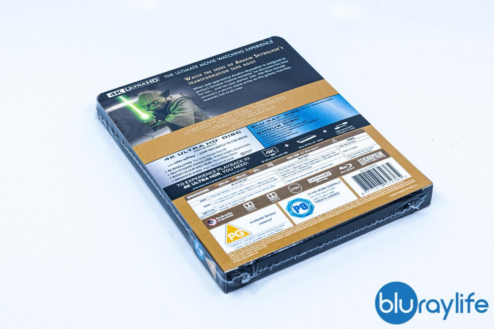 Star Wars : Épisode II - L'Attaque des clones (2002) Blu-ray 4K Steelbook, édition exclusive Zavvi