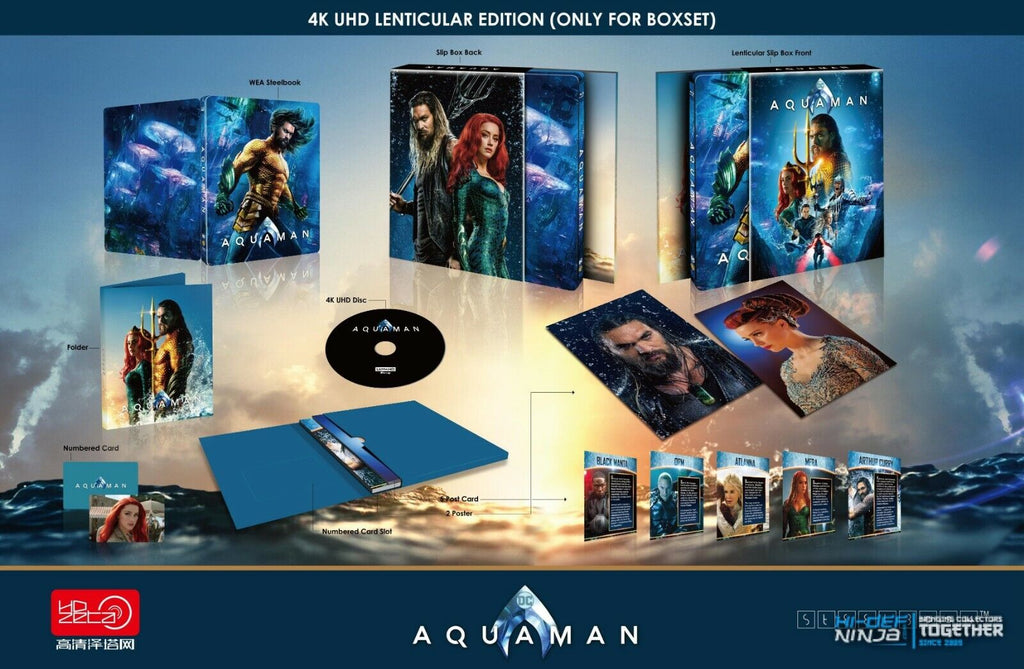 Coffret Steelbook HDZeta exclusif Aquaman 4K+3D+2D Blu-ray, disponible en un clic
